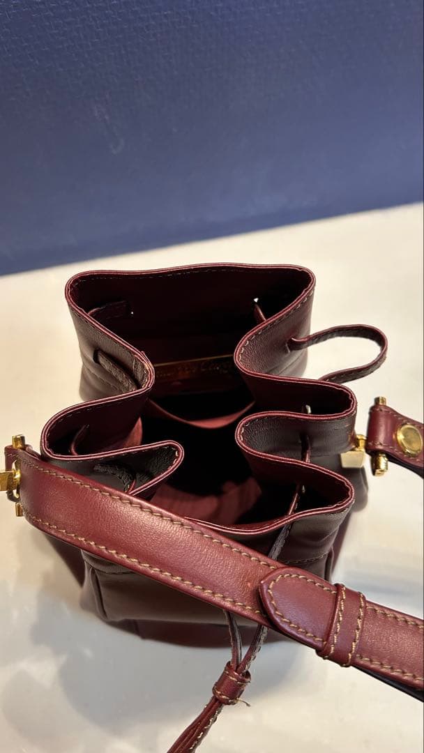 ［超美品］CARTIER マストライン 巾着 ショルダーバッグ