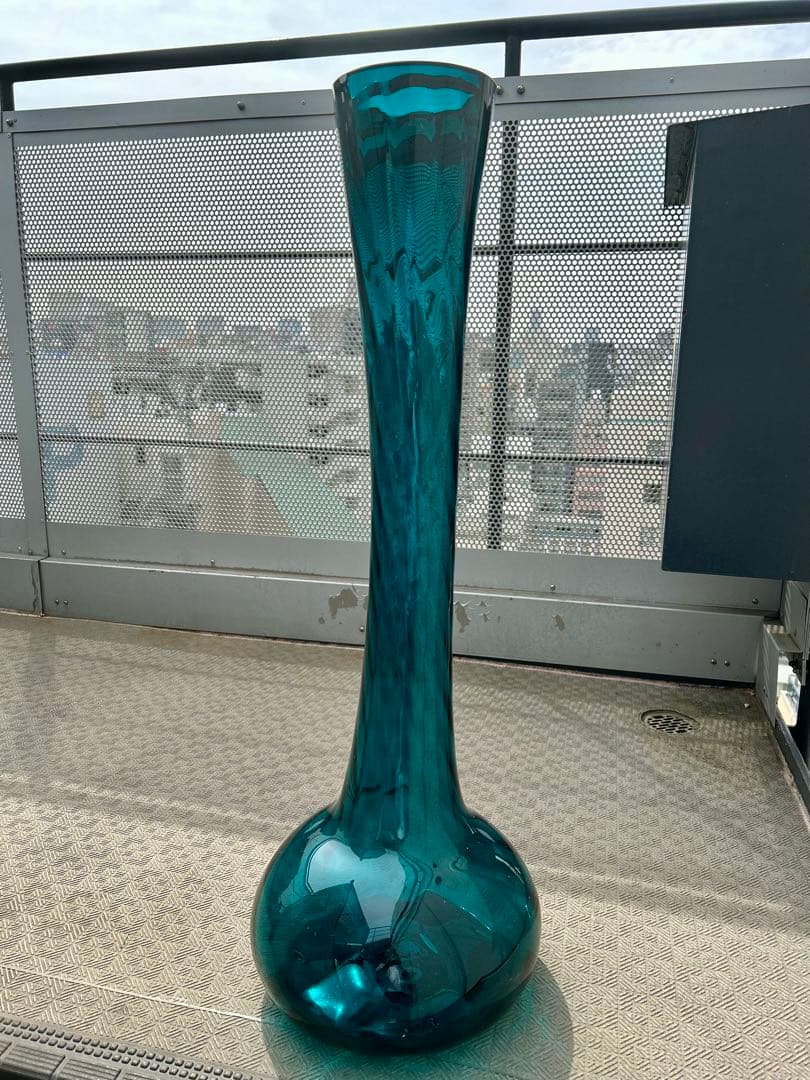 床置き 大型 ロング花瓶 ガラス製 生花 枝物 フラワーベース インテリア 特大