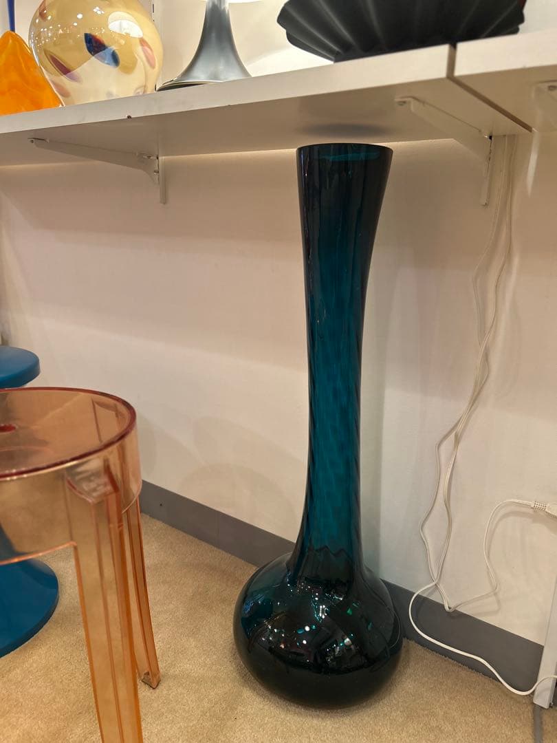 床置き 大型 ロング花瓶 ガラス製 生花 枝物 フラワーベース インテリア 特大