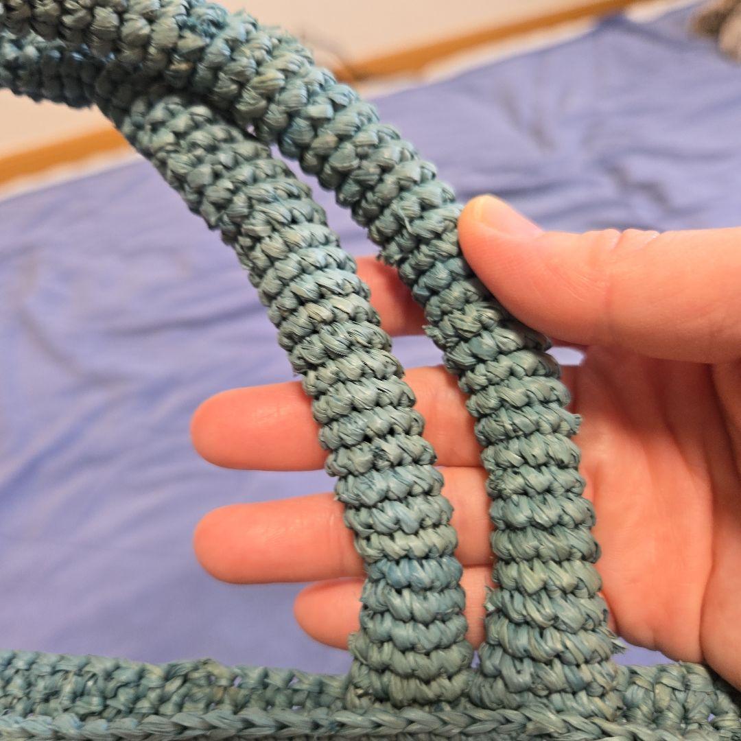 sansArcidetサンアルシデかごバッグ水色くすみブルーカゴバッグ