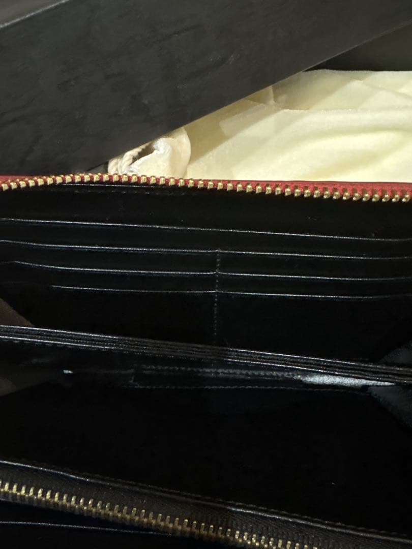 GYPS FLAT クロコダイル長財布 レッド