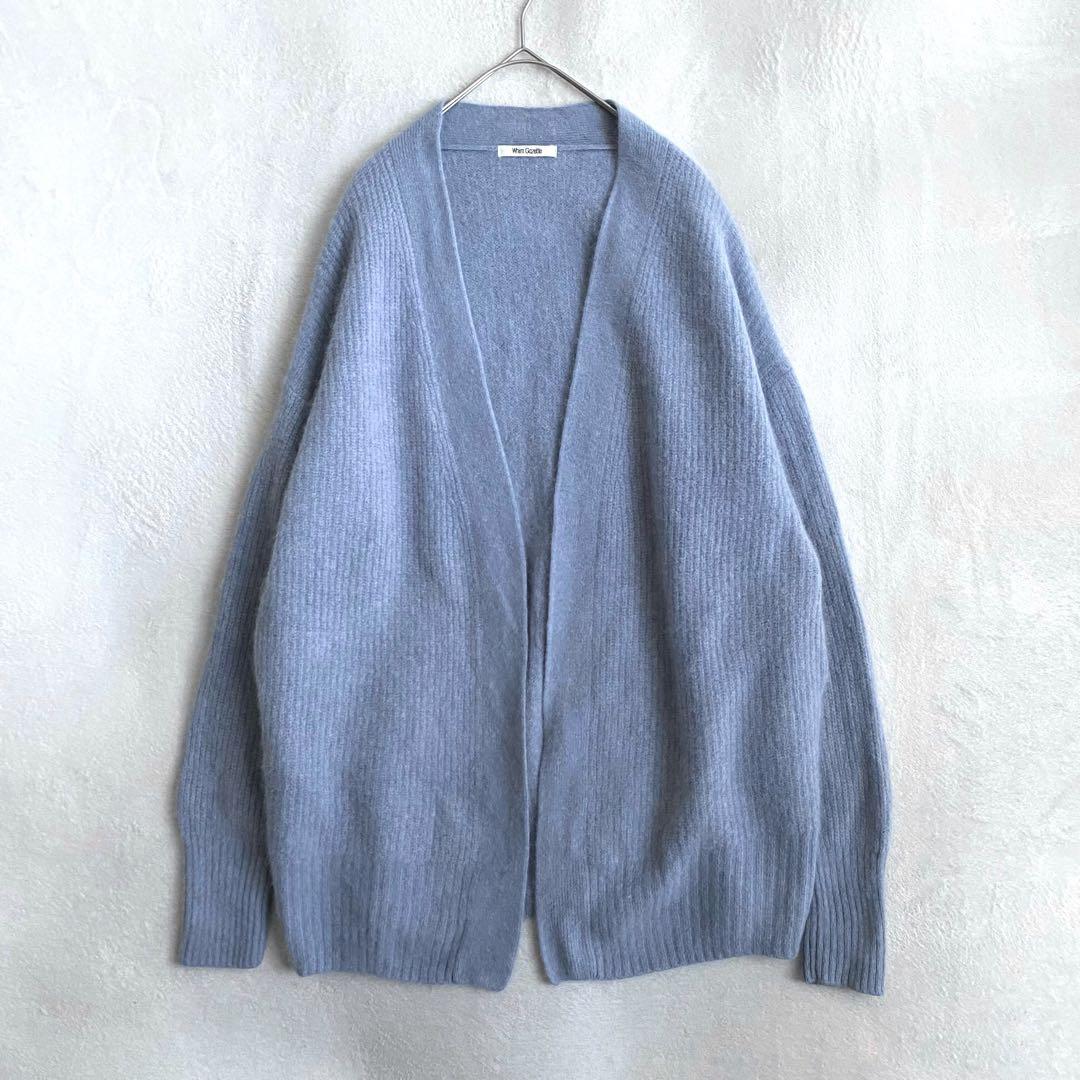 【美品✨】Whim Gazette ラクーン100% furニット畦カーディガン