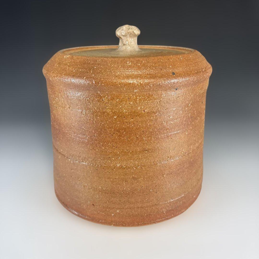 【茶道具】加藤孝三造　利休信楽写水指（共箱）塗蓋付★送料込★