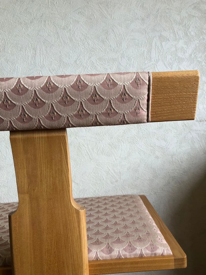 天然木　布貼り　ソファベンチ　3人掛け　組み木　家具　ブランド家具　送料込み