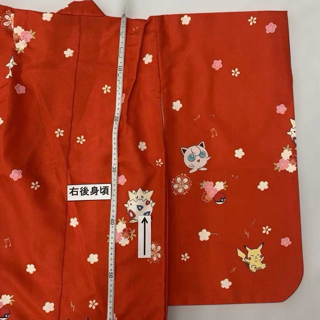 602agu22□七五三 三歳 女の子 ポケモン 着物&被布 金彩□美品