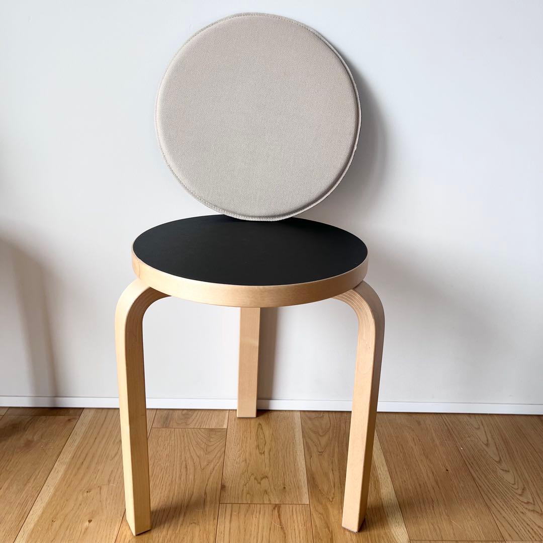 アルテック スツール60 リノリウムブラック 専用クッションパッド付き