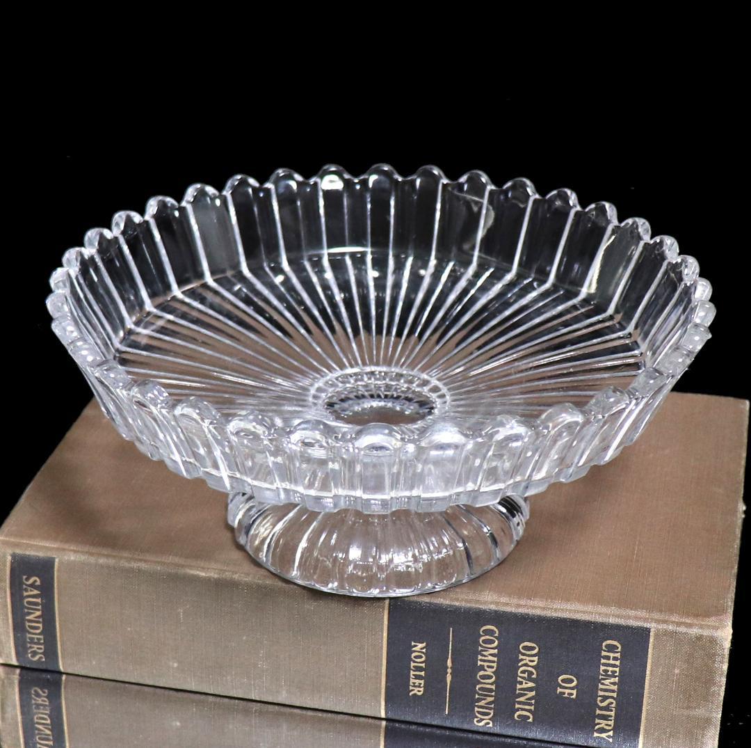 オールド・バカラ 帯溝造型装飾 コート・アルテルネ・デポリ 大型 コンポート