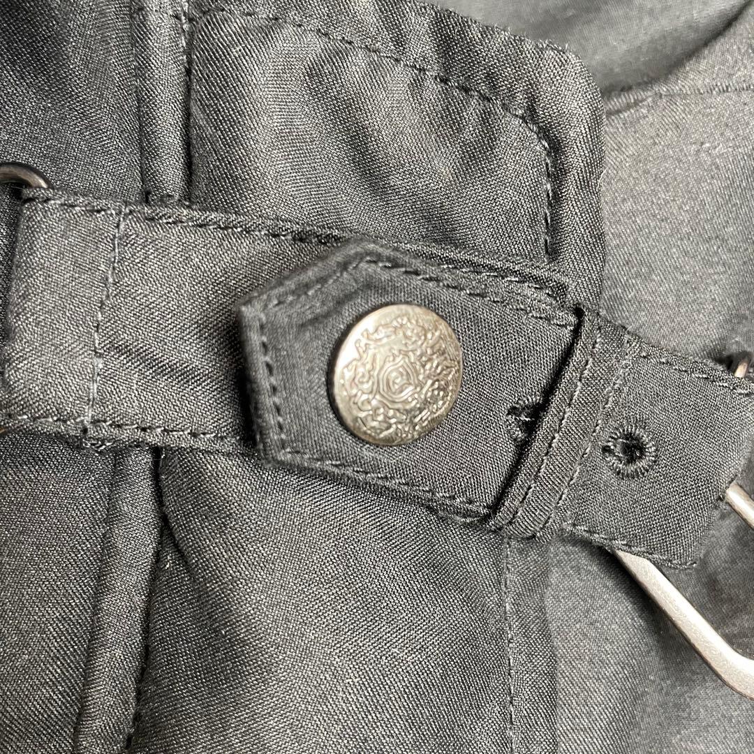 Y2K ダークコア ラクーンファー “甘×毒” ブラックゴシックコート ミサミサ