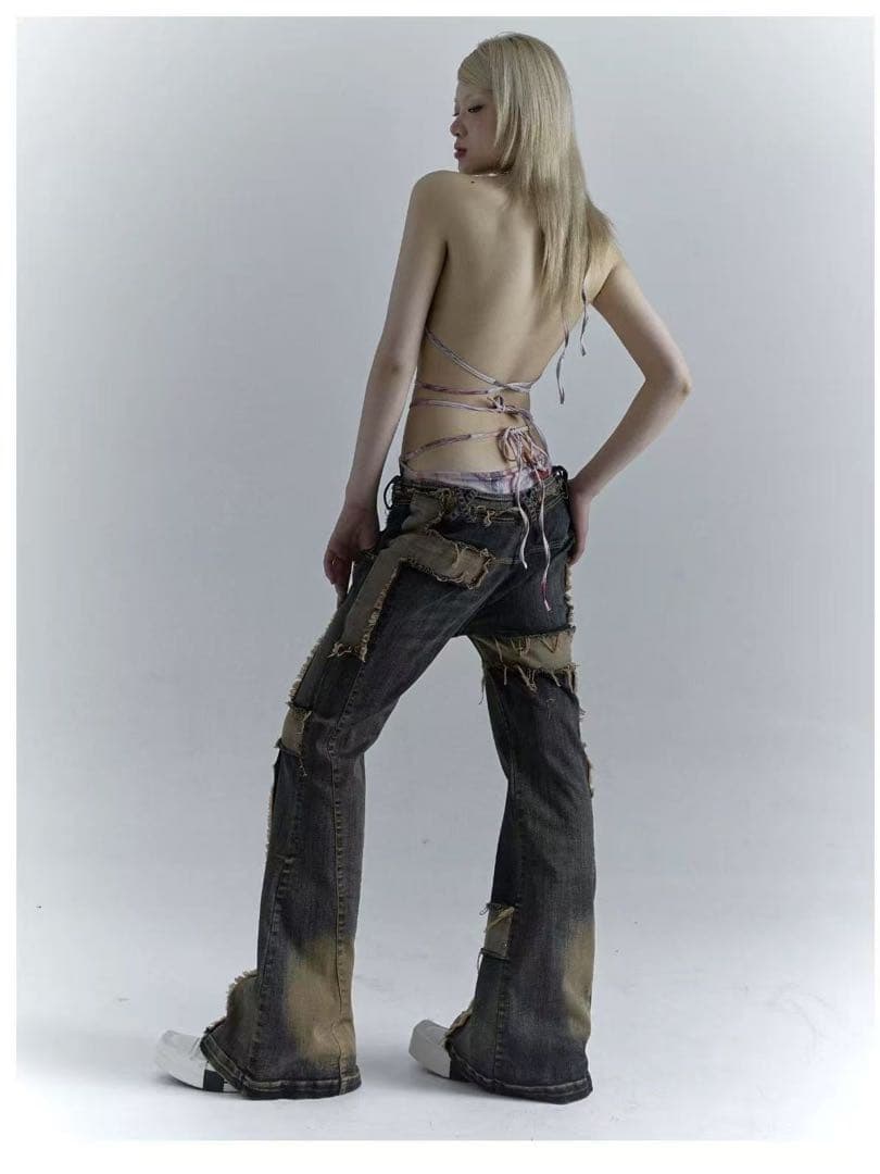 NO ROMANCE 禁断ロマンスシリーズY2Kギャルストラップビキニ水着セット