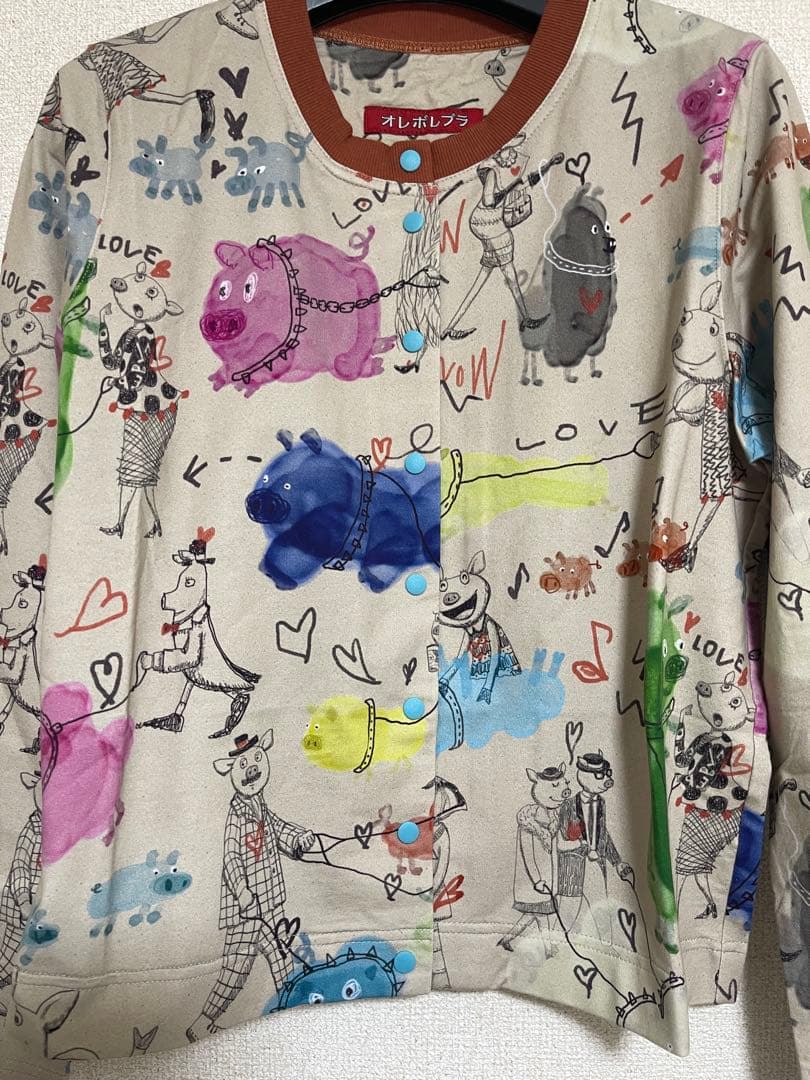 アルベロベロ♡ブタちゃんいっぱいプルオーバーカーディガン新品