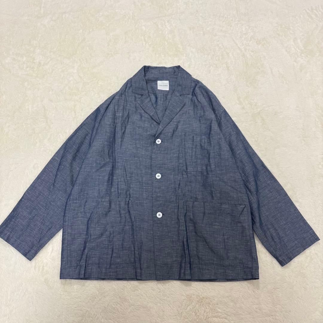 2024SS美品✨TOUJOURS インディゴ コットンリネンアトリエジャケット