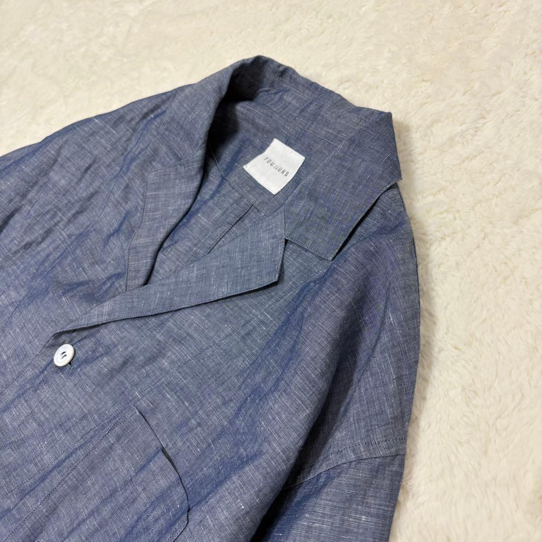2024SS美品✨TOUJOURS インディゴ コットンリネンアトリエジャケット