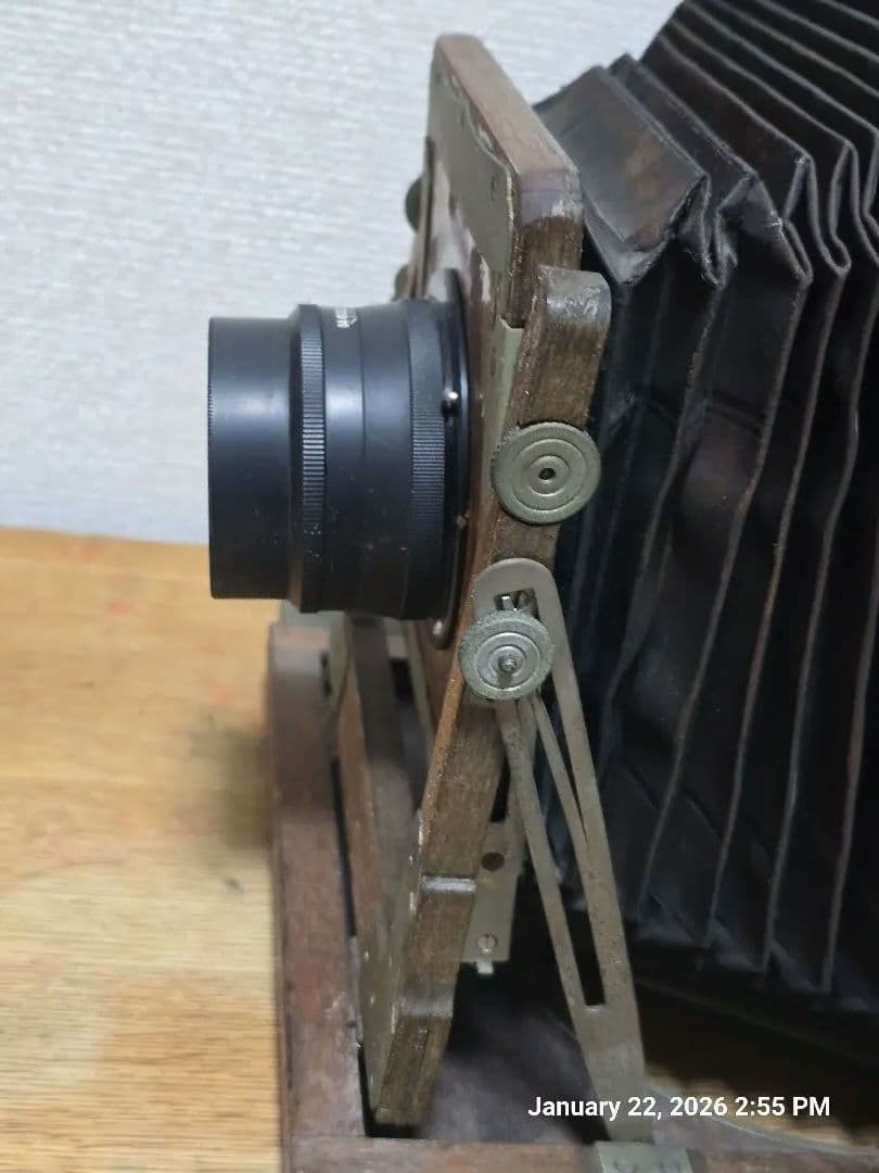 大判カメラ 木製 折りたたみ式 FUJINAR 4.5/135mm