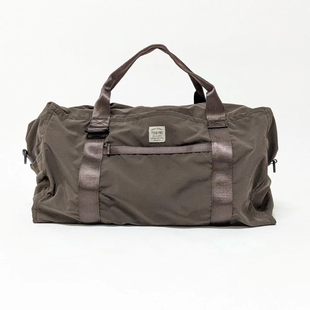 TO & FRO ダークブラウン ボストンバッグ