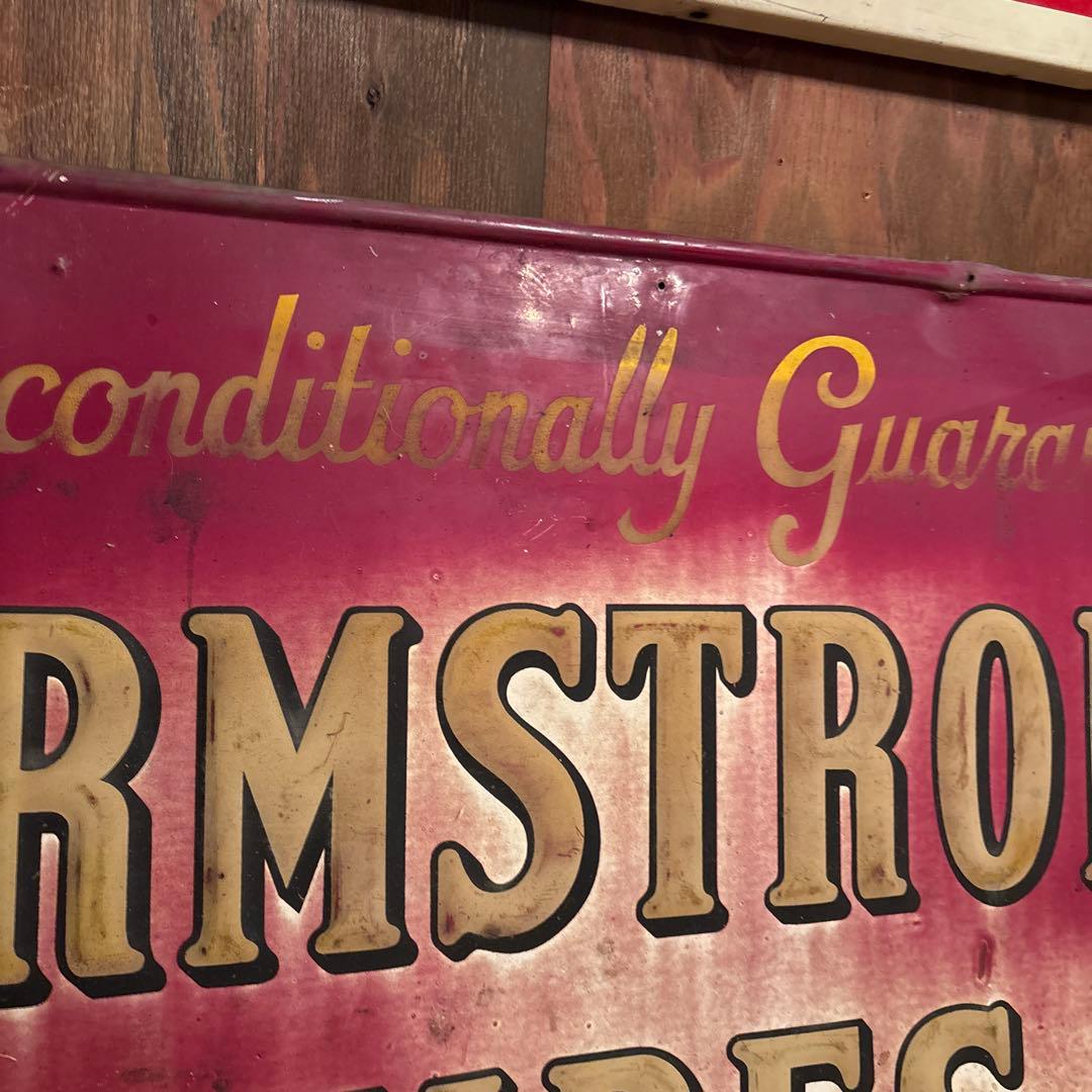 ケ*ン様 ARMSTRONG TIRES アンティークサイン