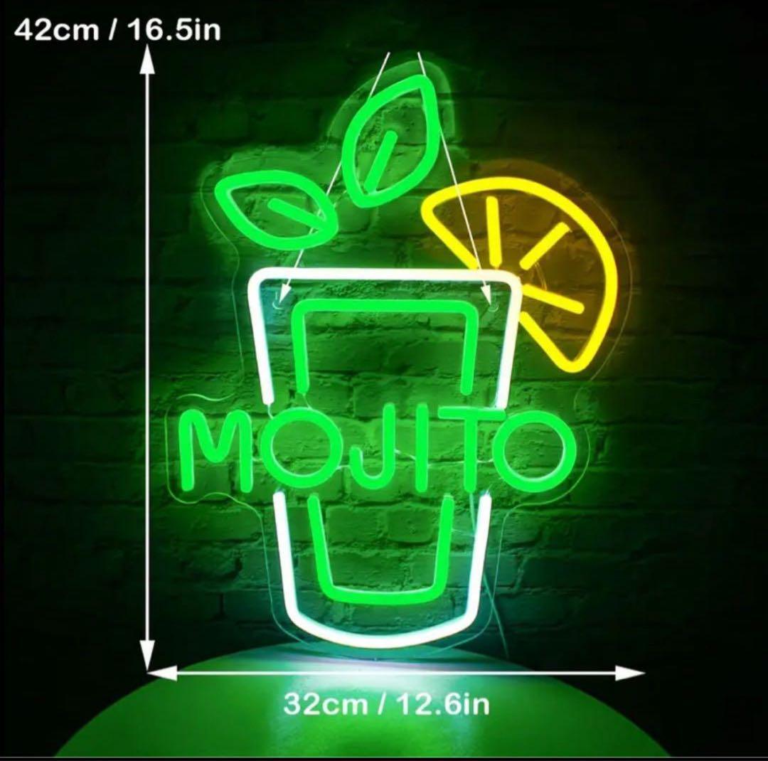 カクテル モヒート cuban キューバ お酒 ネオンサイン 看板 BAR 飲食