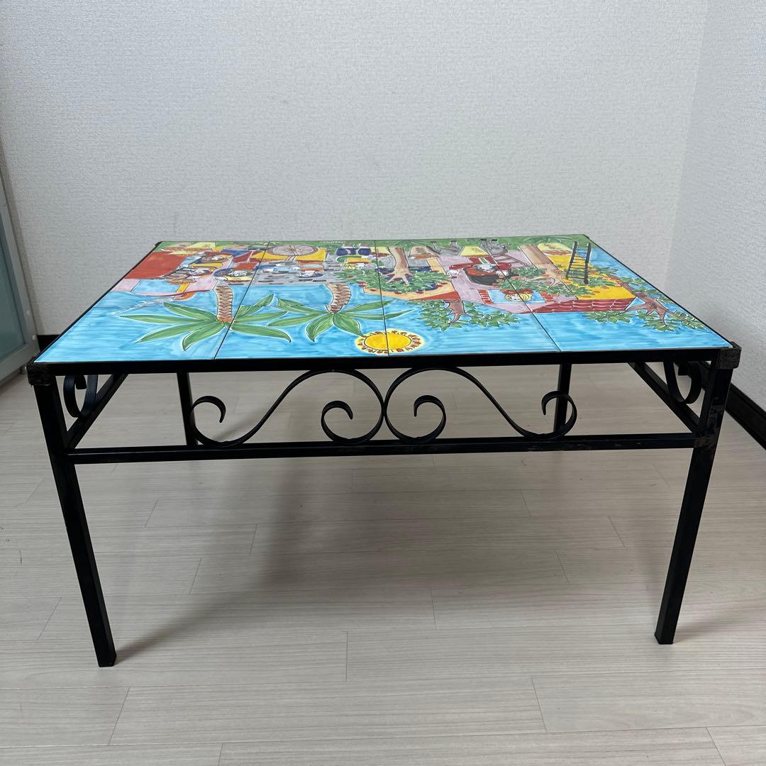 LA MUSA社 ラムーザ シチリア島 ハンドメイド センターテーブル※i4※