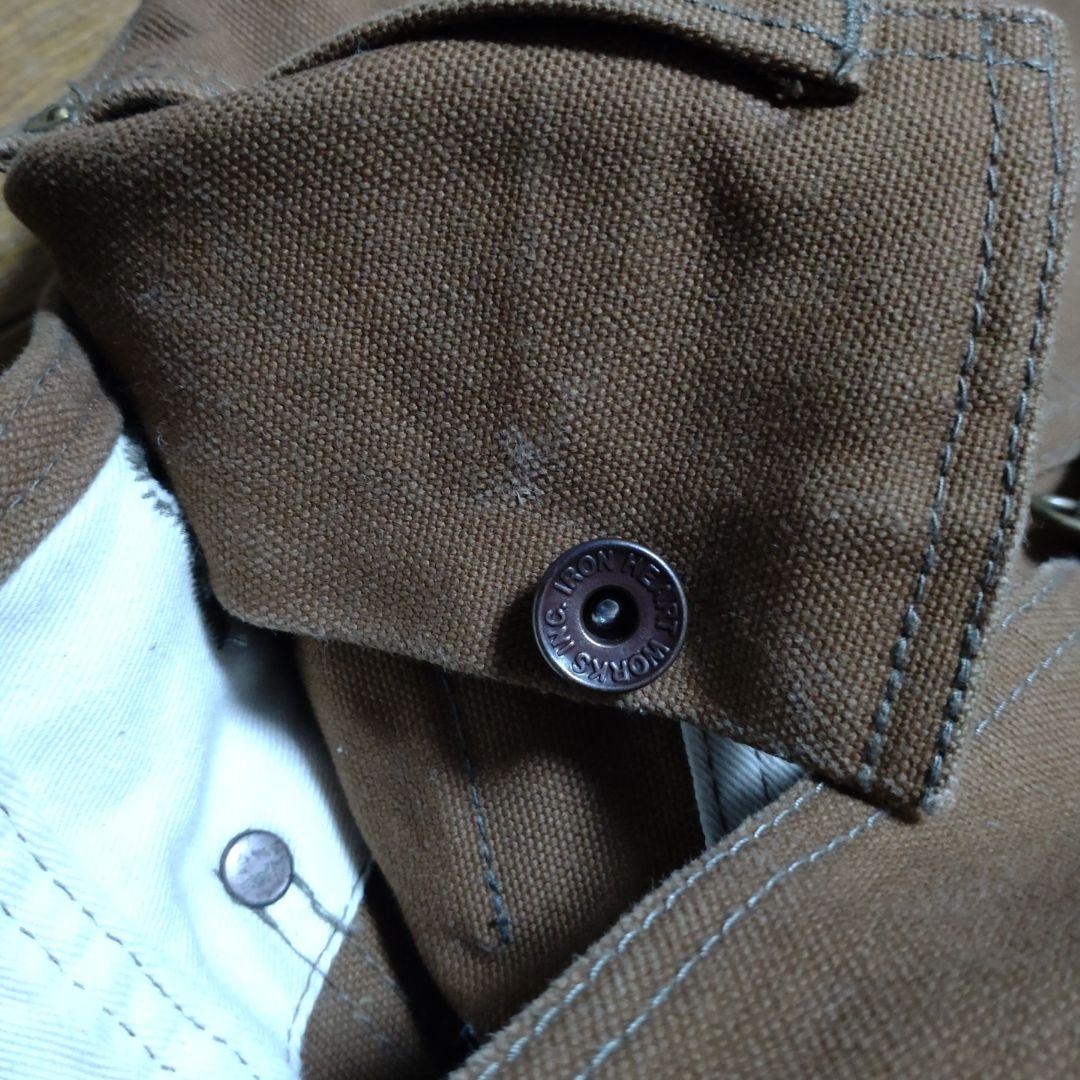 アイアンハート　brownダック　オーバーオール　サイズ38