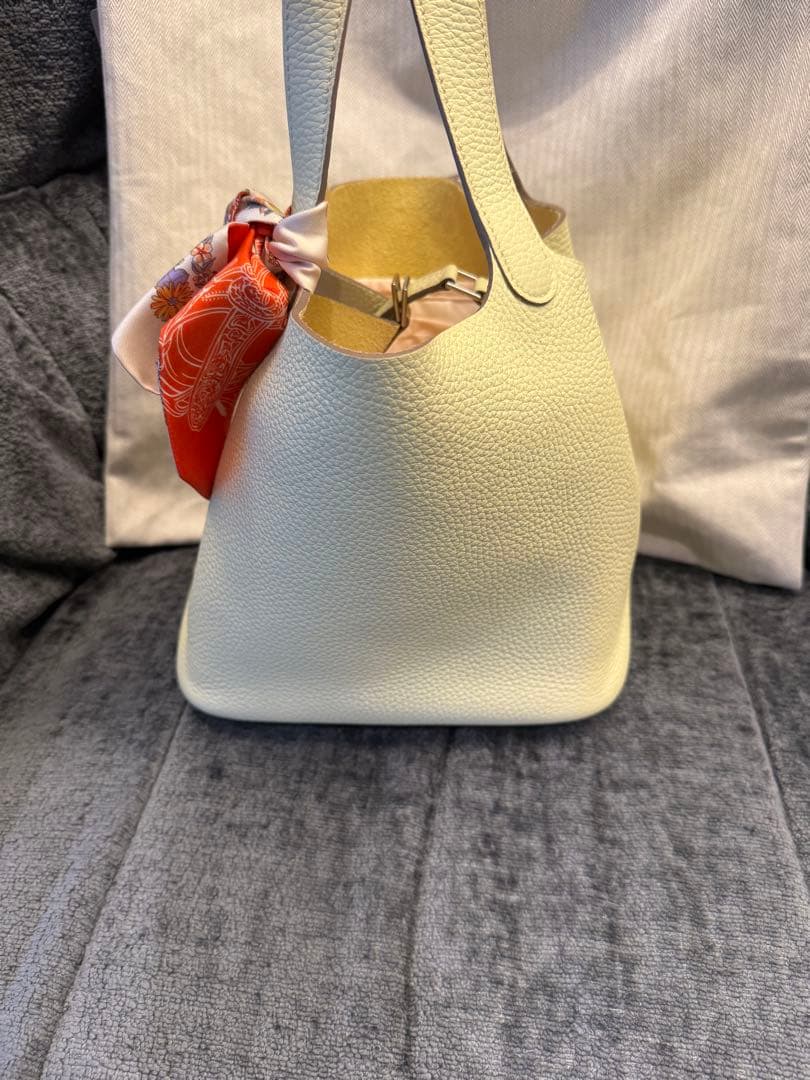 エルメス。ピコタンMM。Ｋ刻印ジョーヌプッサン。最終値下げ！