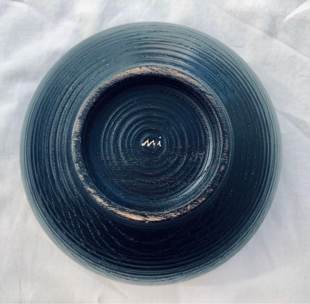 m*8様 【新品同様・未使用希少】三谷龍二　黒漆白漆　ボウル　椀　15cm