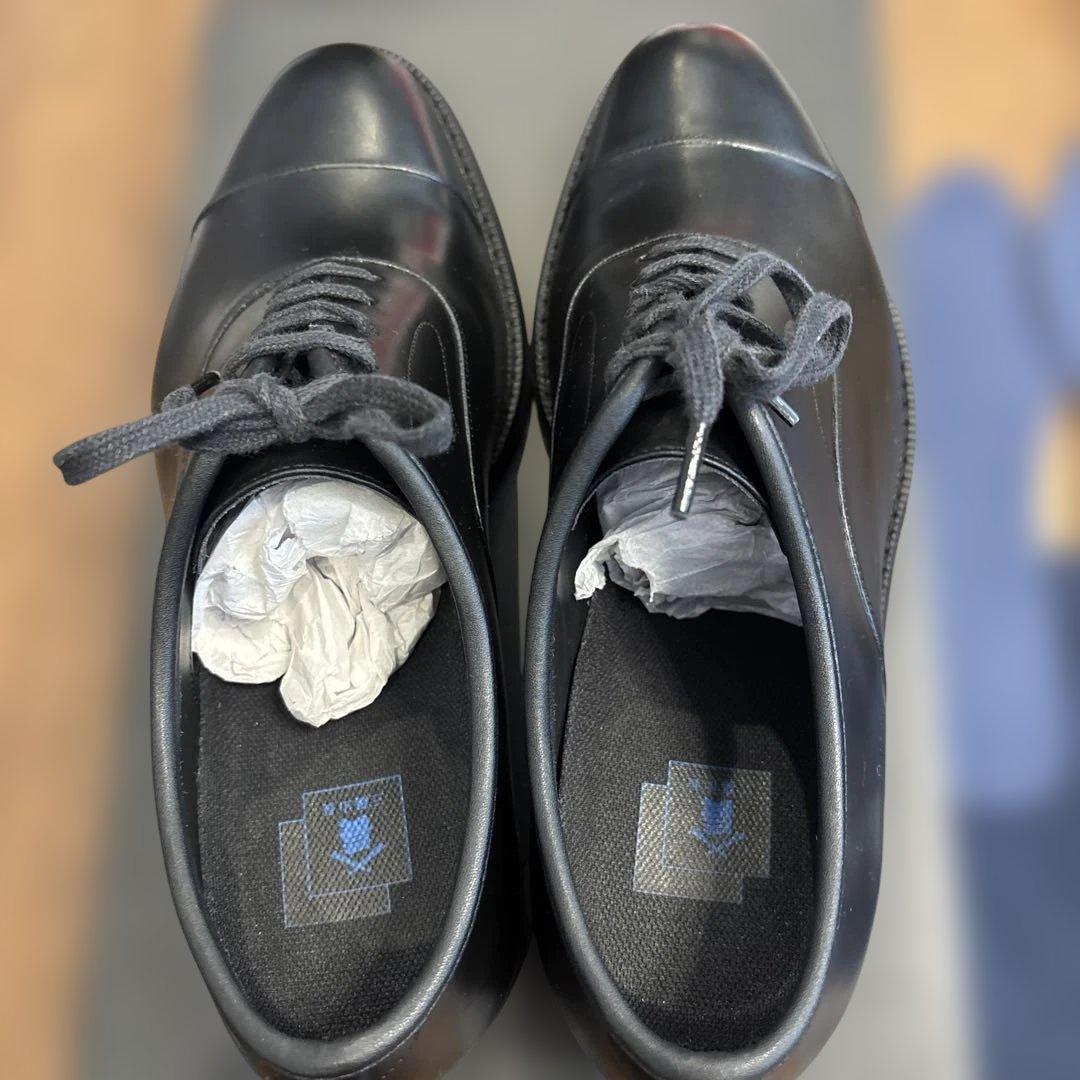 三陽山長　防水　友二郎　ストレートチップ ブラック　7.5（25.5）