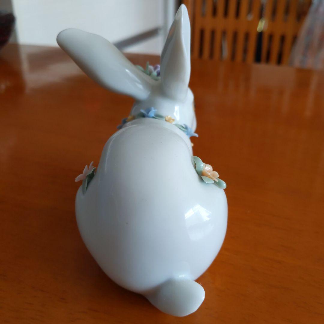 Lladro ウサギのポーセリン置物 約10cm