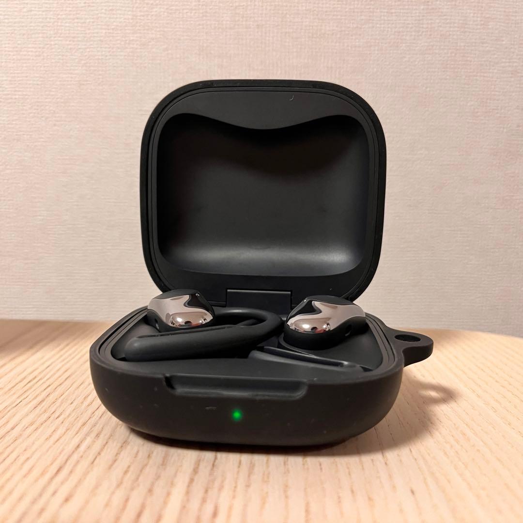 【美品】shokz OPENFIT AIR ブラック　シリコンケース付き