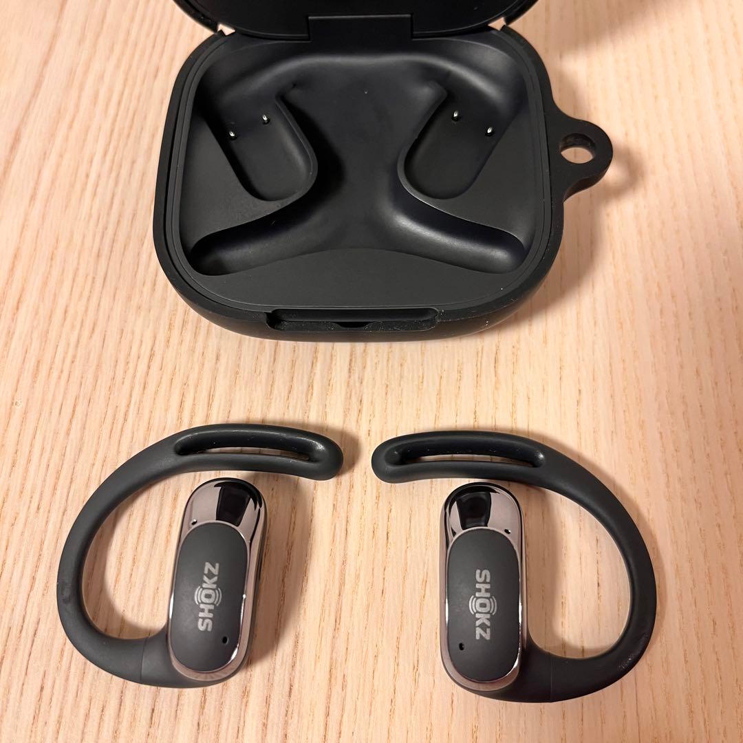 【美品】shokz OPENFIT AIR ブラック　シリコンケース付き