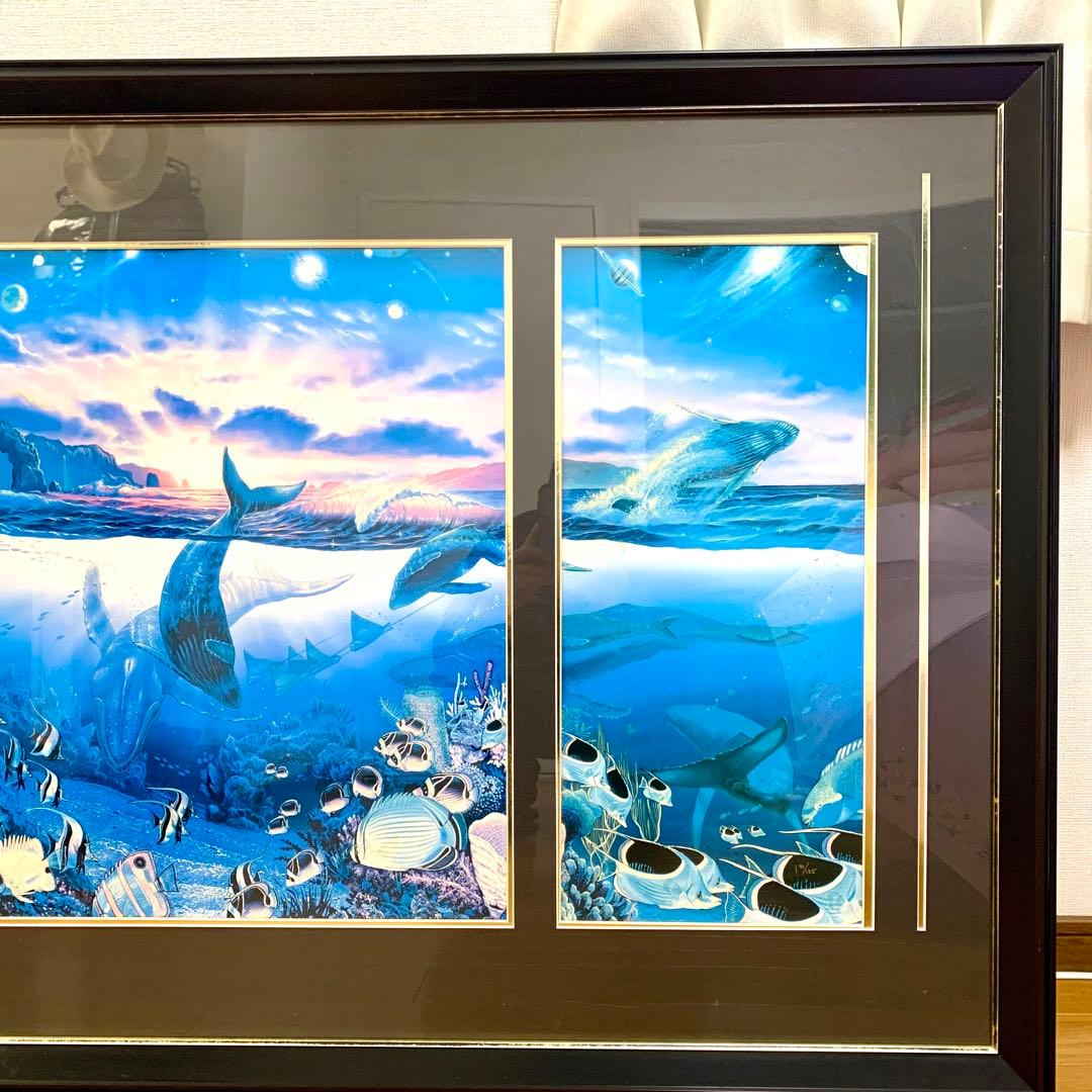 クリスチャンラッセン（Lassen） 直筆サイン入り版画 海洋生物 91/135