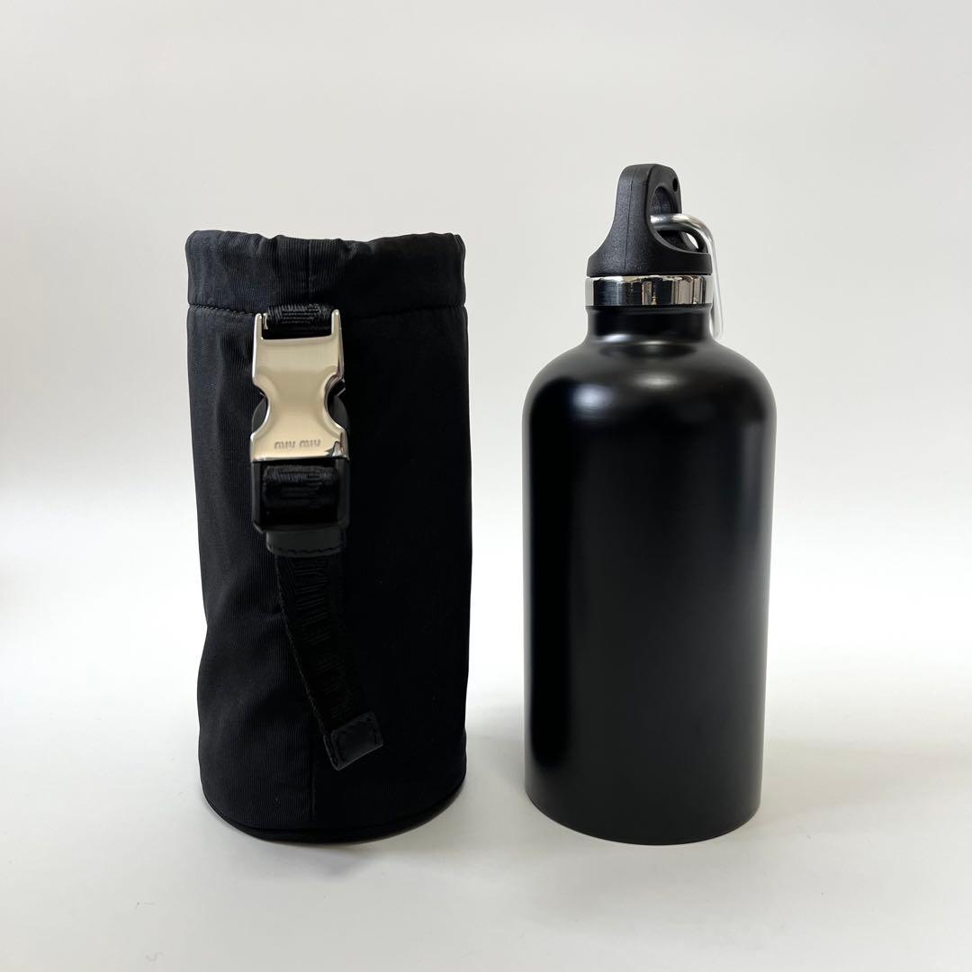 MIUMIU　ミュウミュウ　水筒　水筒カバー　ナイロン　黒　ブラック　ノベルティ