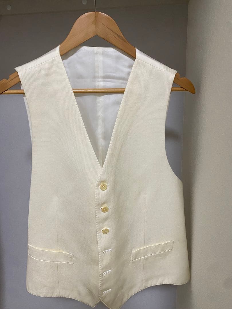 カルーゾ CARUSO 52サイズ ホワイト 3ピース セットアップ スーツ