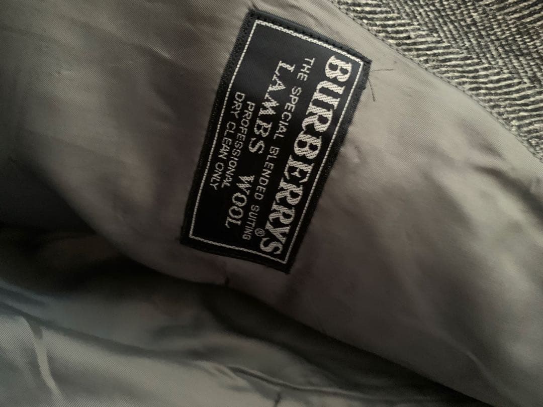 Burberry‘s ヘリンボーン　ダブル　セットアップ　ネームあり　Lサイズ