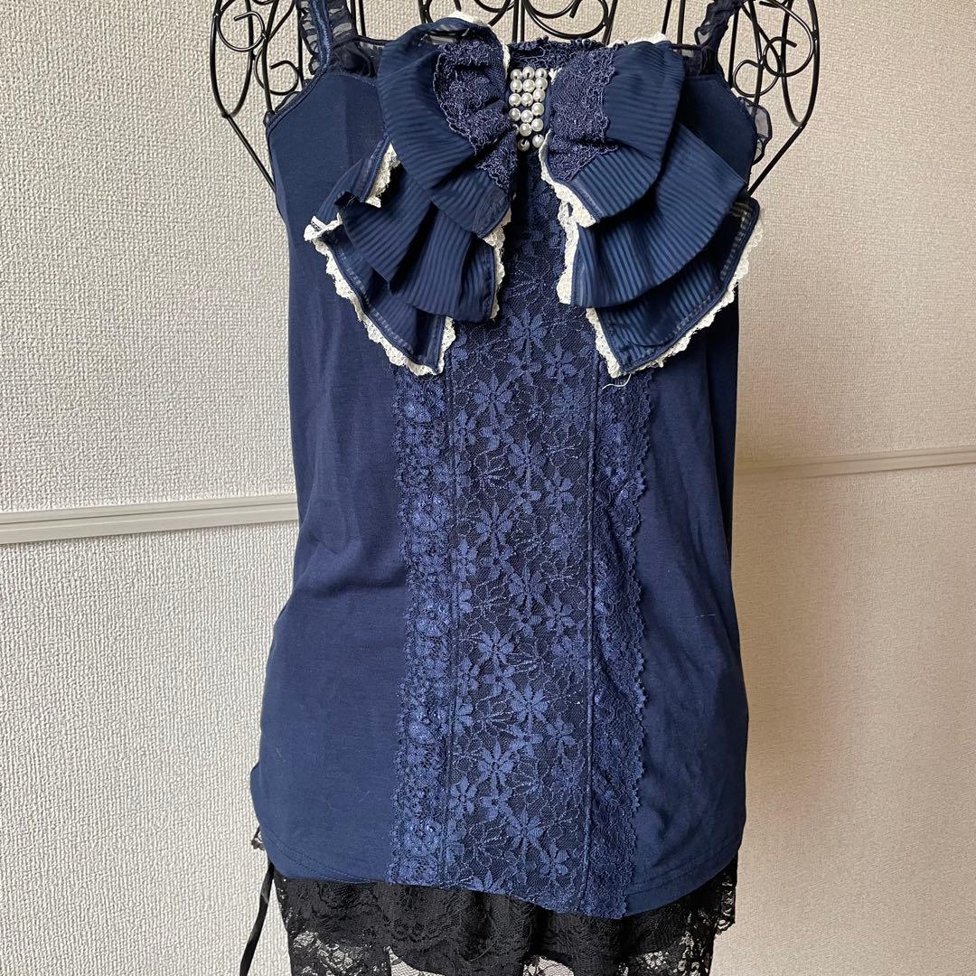 アクシーズファム フェアリーグランジ ビックリボンキャミソール y2k 森ガール