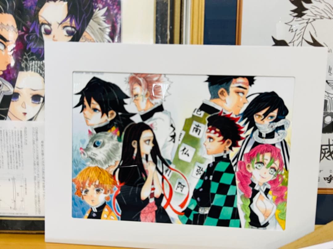 鬼滅の刃　吾峠呼世晴　煉獄直筆サイン色紙　証明書付　高級複製原画メタルアート新品