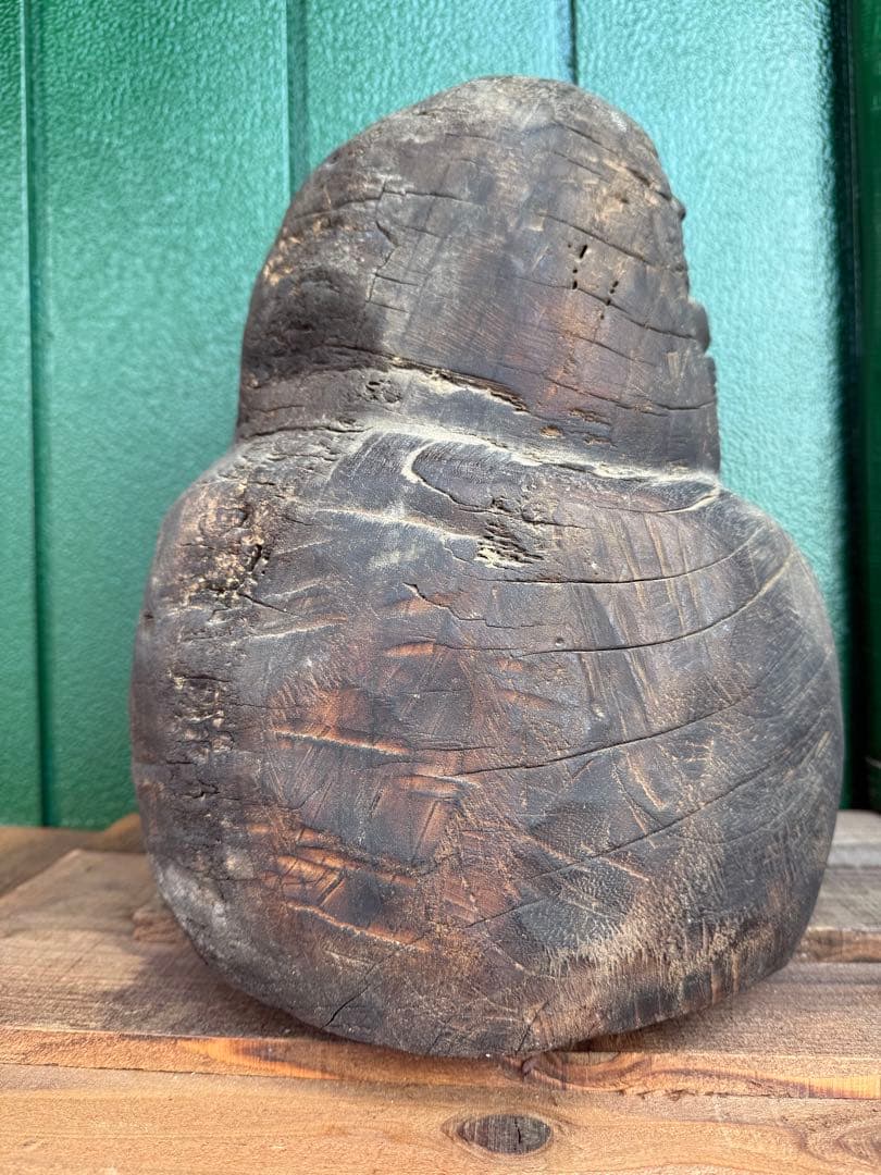 達磨　木彫福の達磨像 約30cm