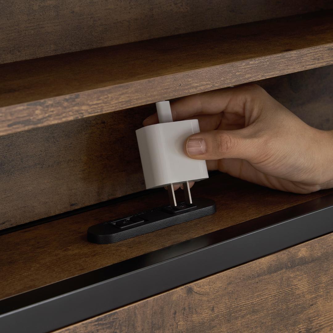 D ベッドフレーム ダブル ダブルベッド パイプベッド コンセント付き 宮付