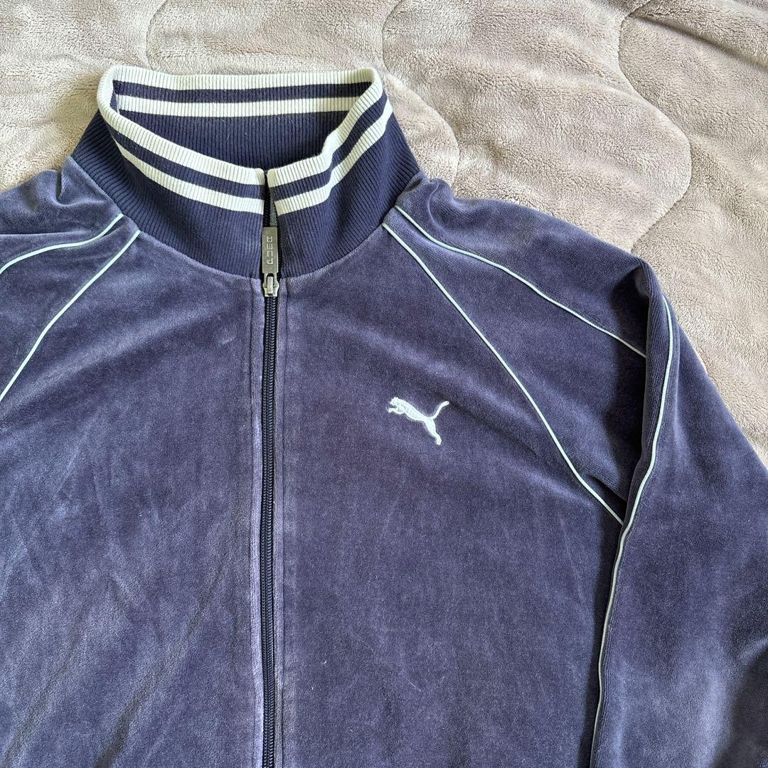 90s 古着　プーマ　PUMA トラックジャケット　ベロア　サイズO