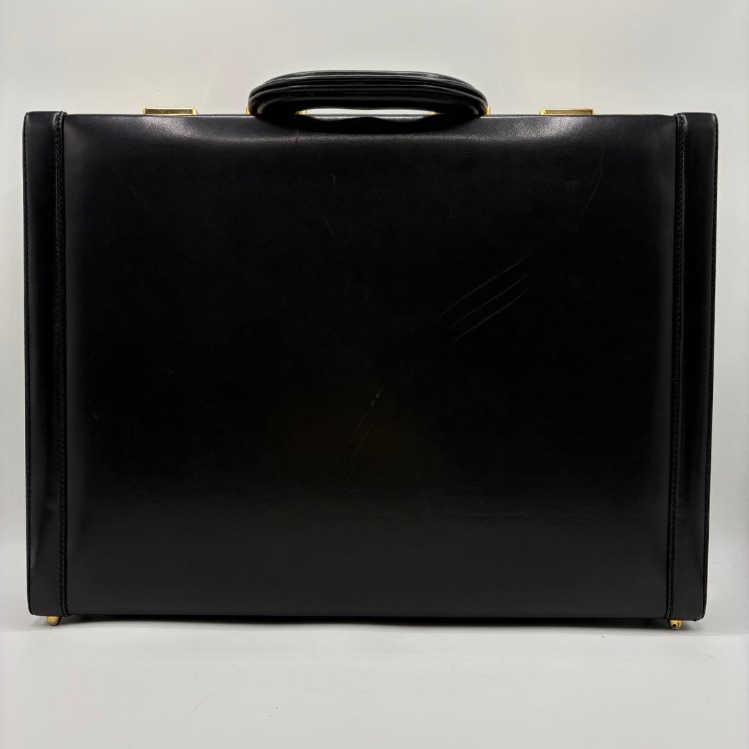 高級 オールレザー グッチ PRESTO ダイヤルロック アタッシュケース 黒