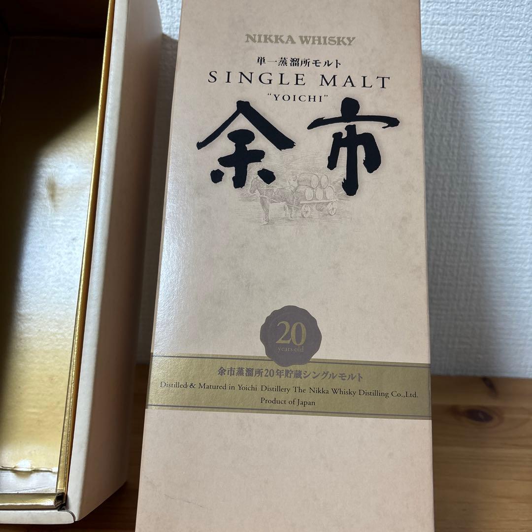 ニッカウイスキー　余市20年　単一蒸溜所モルト　旧ラベル　箱付き　未開封