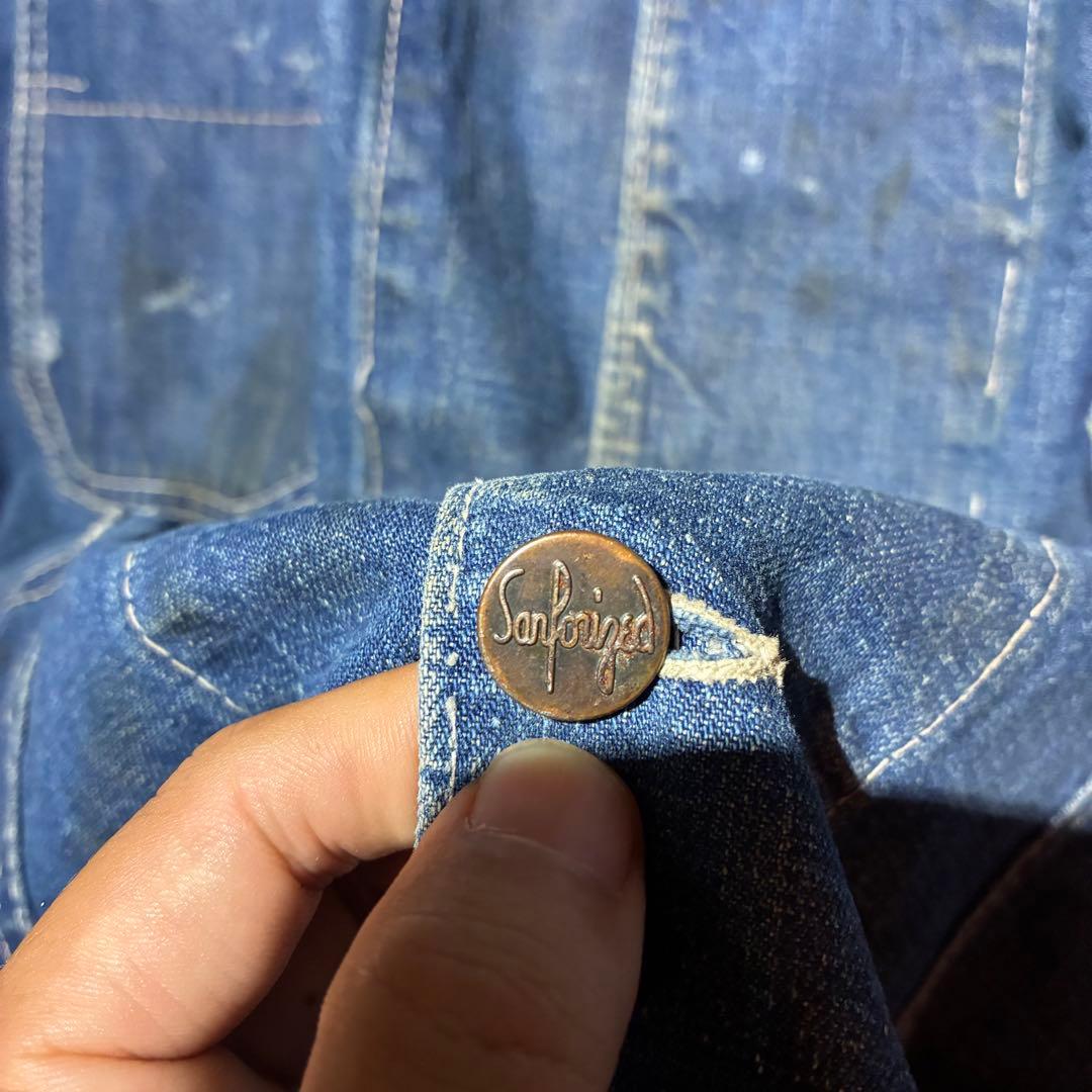 Late 40's〜 ROUND HOUSE チンスト デニム カバーオール