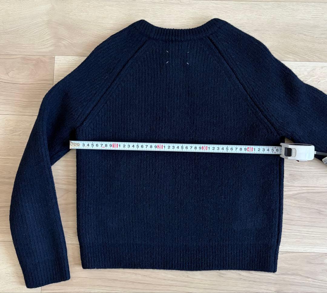 Maison Margiela 厚手 ウール リブニット ネイビー S