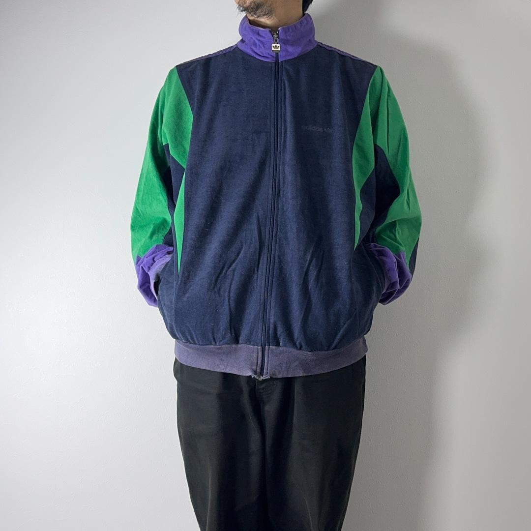 80s adidas Ventex製 ベロア トラックジャケット ジャージ 古着