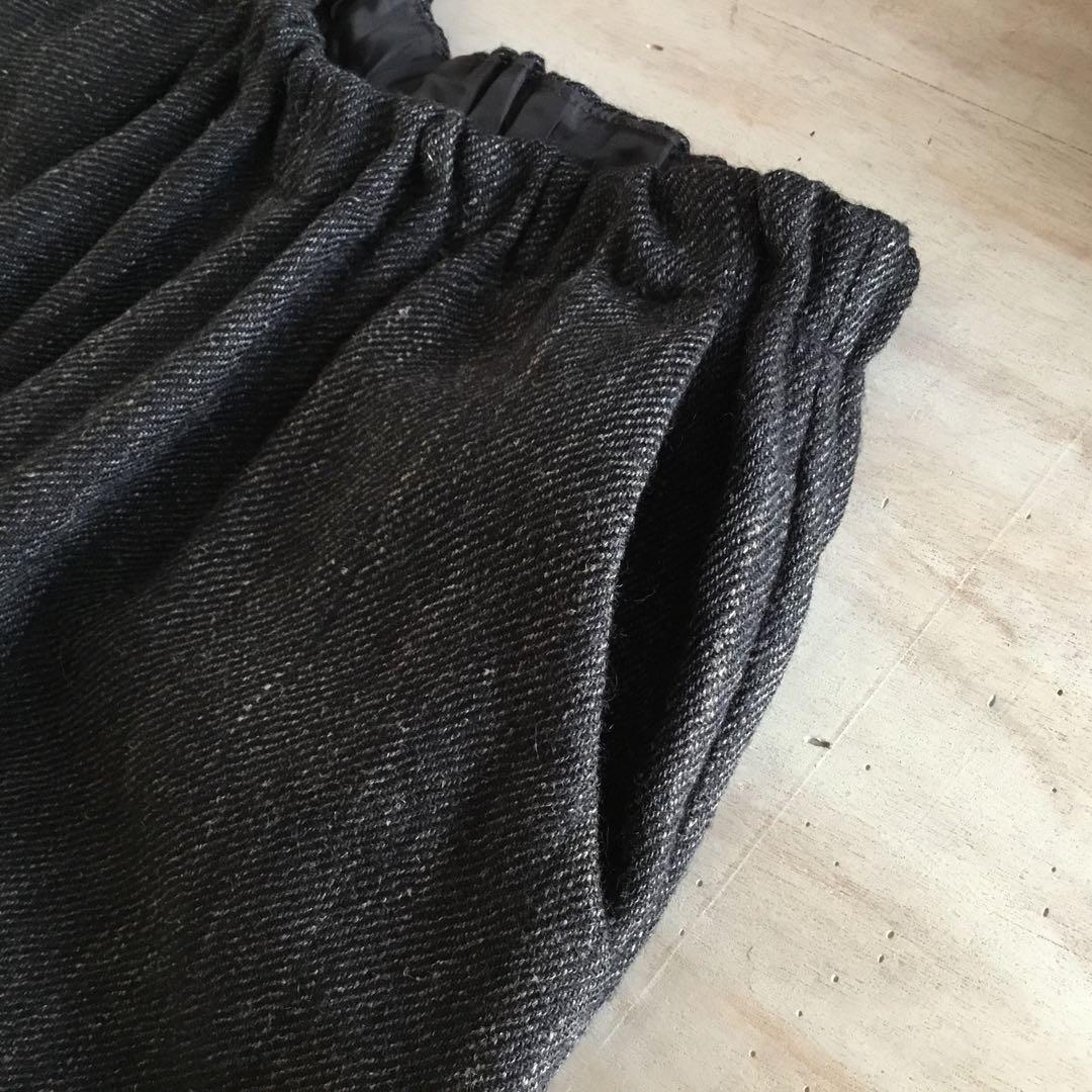 中川政七商店　ウール麻ツイード　ロングキュロット