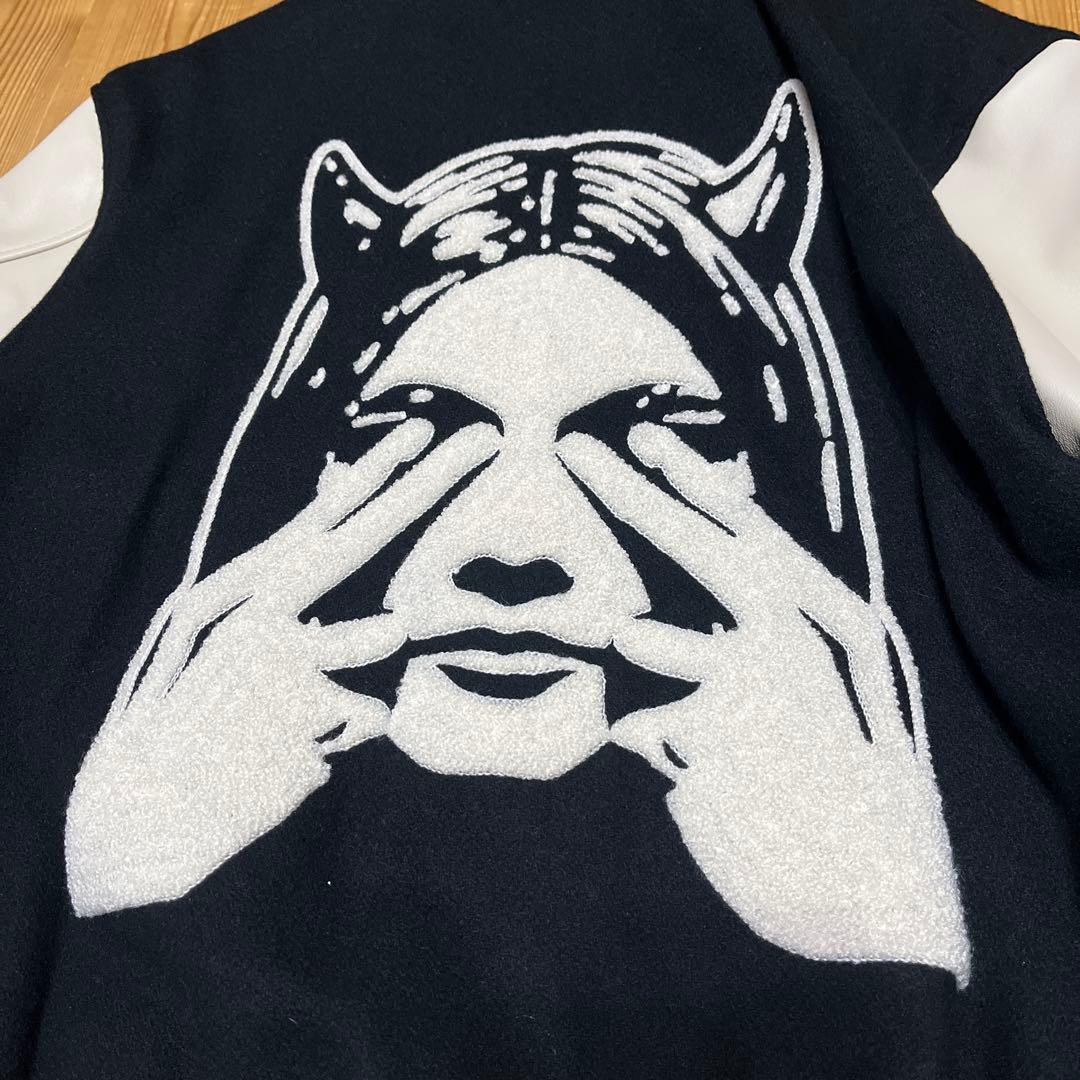 【美品】ヒステリックグラマー SEE NO EVIL刺繍 ヴァーシティジャケット