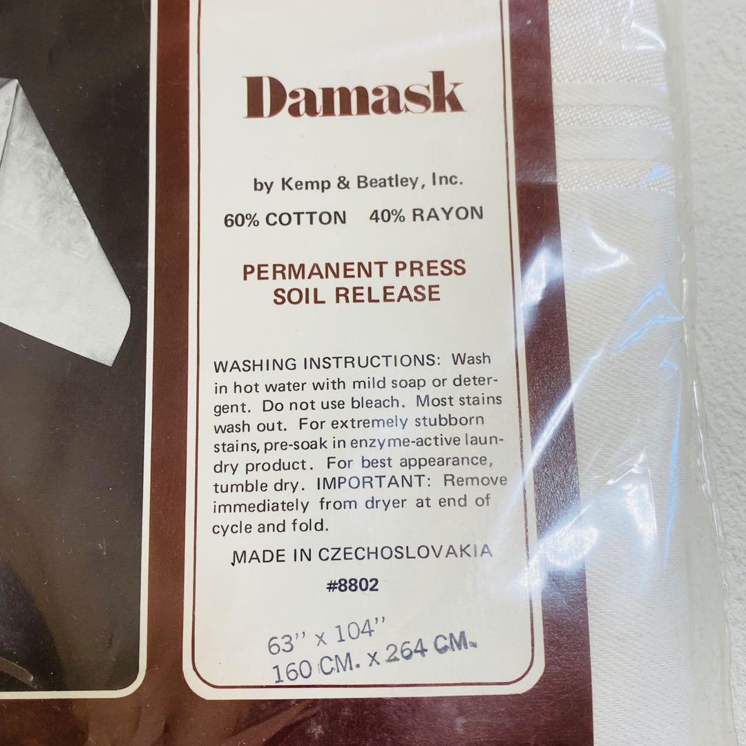 【新品】Kemp & Beatleyダマスク テーブルクロス ホワイト 希少品