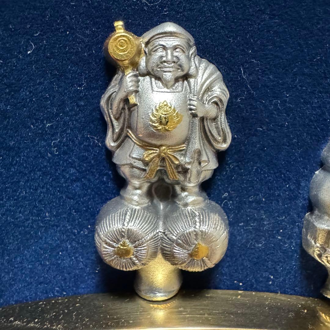 u*4様 純銀製 大黒天　恵比寿　 置物 日本製