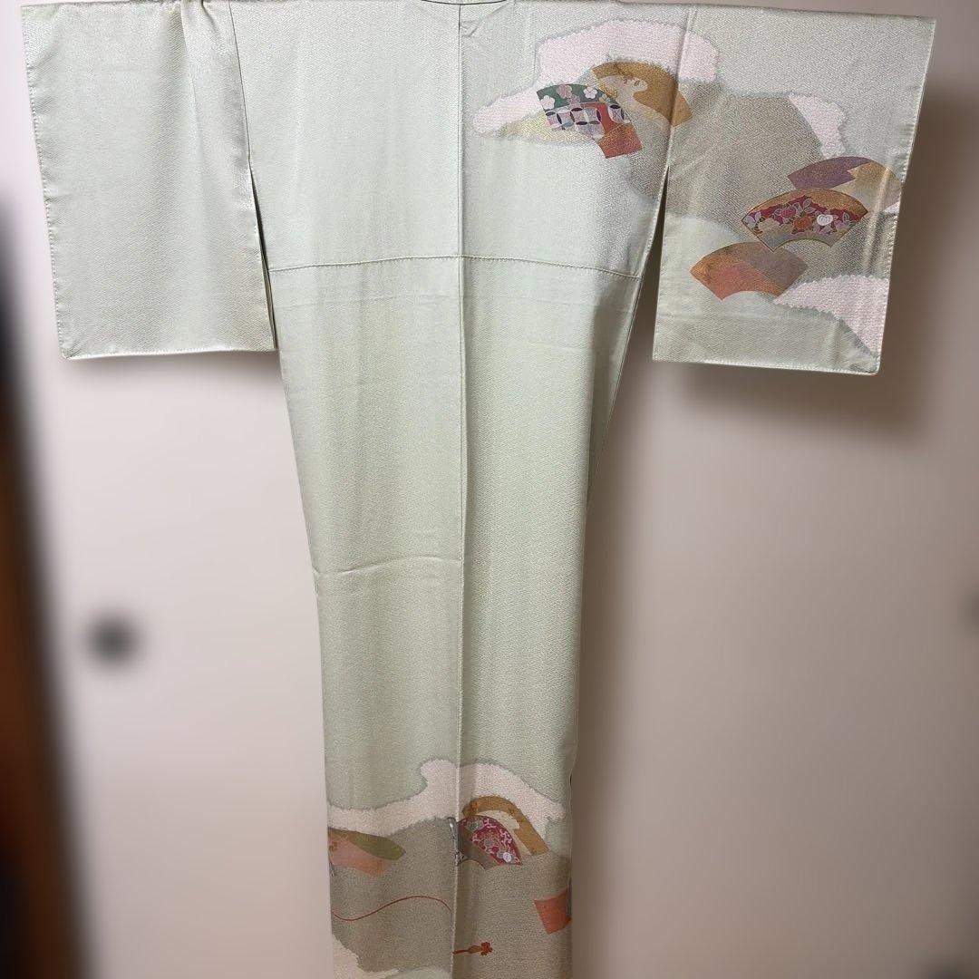 値下げ中　未使用　松井青々　若草色の訪問着