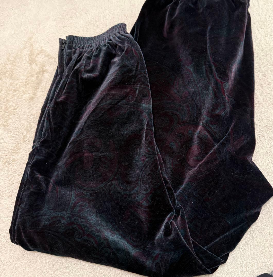 新品未使用！21FW ワコマリア ベロア セットアップ 黒 S ギルティパーティ