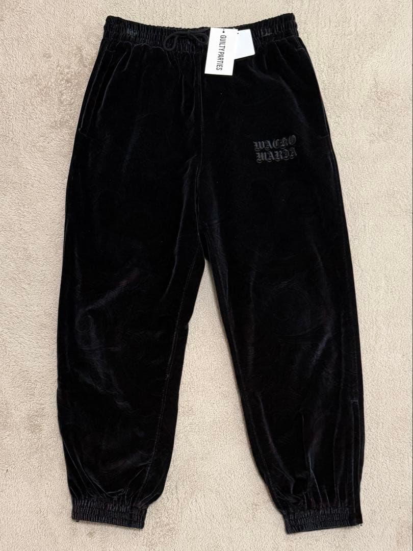 新品未使用！21FW ワコマリア ベロア セットアップ 黒 S ギルティパーティ