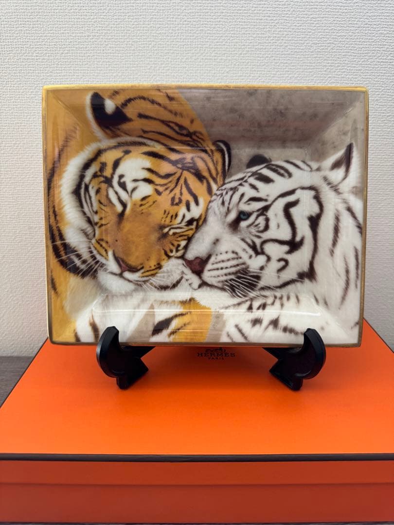 エルメス　絵皿　虎　プレート　インテリア